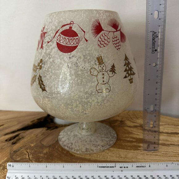 West Virginia Glass - Frosted - Confetti Splatter - Large Snifter - Christmas - Picture 9 of 9